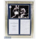 Rocky Marciano Framed Photograph with The Anglo-American Shorting Club, with a 1965 Replica Boxing