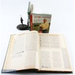 Henry Cotton 3x Open Golf Champion Unusual Large Scrap Book c1939 -1947 and 2x signed golf books (