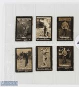 6x Ogden's Guinea Gold Cigarette Real Photograph Players Golf Amateur Champion and Runner Up Cards -