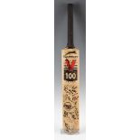 Multi-Signed Charity Cricket Bat some appear to be from Coronation Street - Pauline Penny, Vicky