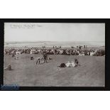 Early St Andrews Old Golf Course Postcard - titled On The 18th Green with players putting out - c/