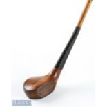 Interesting and fine G Schlottman Special Scare Neck Persimmon Bulger Style Driver - with black