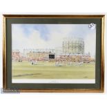 2 Eric Thompson Cricket Prints, to include the Oval England v Australia 1981, New Ground Worcester -