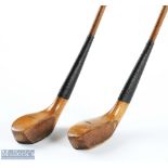 Fine Matching pair Charles Ramage Brighton & Hove Golf Club Golden beech wood scare head Bulger