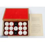 Set of 12 Replica Antique Golf Balls titled "An Anthology of the Golf Ball from original molds