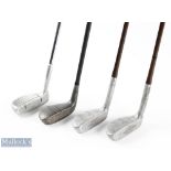 4x Large head mallet head putters all with steel shafts coated and chromium to incl 2x St Andrews