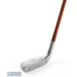 Standard Golf Co The Mills L model longnose upright mallet head putter with a shaft bearing the R