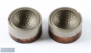 Early Dunlop 65 metal, brass and copper coated golf ball mould - each pole has faint Dunlop 65 mark.