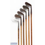 6x Assorted Ladies Irons to incl Gamage of London special jigger, Ceetee deep faced mashie, FH Ayres