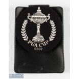 2007 Official PGA Cup Matches Players silver braid blazer breast pocket crest - issued to team