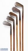 5x Assorted Irons - to incl James Anderson No2 iron, James Gourlay Mashie, Hendry and Bishop mashie,