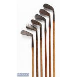 6x Assorted Irons to incl Alex Patrick mid iron, Mitre brand special lofter, C Lawrence Woodhouse