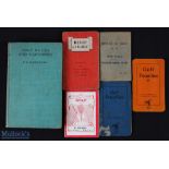 Golf Rules Books to include Golf Rules and Decisions F S Shenstone 1935, Rules of Golf Booklet -