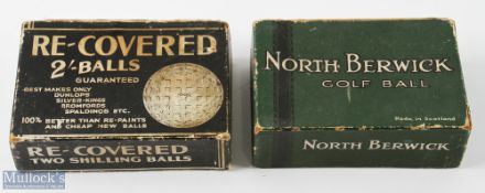 2x Early and Interesting Golf Ball Boxes - North Berwick Golf Ball Made in Scotland green golf