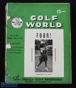 1951/52 Golf World Weekly USA Newspaper Publ'd Pinehurst NC (52) - a complete run from Vol. 5 Number