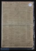 1810 The Edinburgh Evening Courant Newspaper St Andrews Golfing Announcement - dated Saturday
