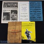 Welsh Boxing, Wrestling, Greyhound Racing Scrambling programmes, a selection to include a 1951
