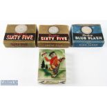 Collection of Various Dunlop Golf Ball Boxes for 12 (4) - 2x Dunlop Sixty Five both with hinged lids