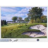 2004 Official Ryder Cup European Team Signed ltd ed colour print by Richard Chorley - titled Oakland
