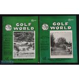 2x 1953 Golf World Weekly USA Newspapers Publ'd Pinehurst NC - Vol.6 No.31 and 32 Jan 9th and 16th