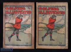 Beldham G W 2x scarce "Golfing Illustrated" pocket books - Gowans Practical Picture Books No.2 1st