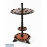 A Golf Club Round Display Stand can hold up to 24 club on 2 levels, with tri feet, painted MDF G+ #