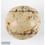 Rare and Fine oversized leather filled Featherie Golf Ball - unnamed, retaining good shape and