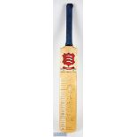 c2002 Essex CCC Signed Cricket Bat, with signatures of Ronnie Irani, Paul Grayson, Asley Cowan,