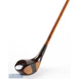 Fine E B Steer Grange over Sands dark stained socket head brassie (made by his brother Jack) -