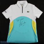 Tim Henman Signed La Coste Jersey in marker pen to centre chest. Size Medium