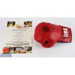 Frank Bruno Signed Boxing Glove - BBE glove with a COA from A1 Sporting Speakers' Memorabilia
