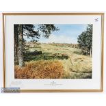 Ken Reed signed centenary colour golf print titled "1888-1988 - The Old Course Royal Ashdown Forest"
