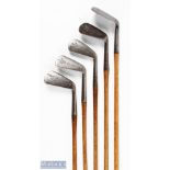 Various Willie Lamb Irons (5) by George Nicol Zenith model irons, No1, No4 with inspection dot, No6,