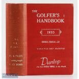 1935 The Golfer's Handbook 37th ed publ'd Edinburgh & London - Price 7/6d - in the original red