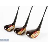 MacGregor 'Jack Nicklaus Muirfield 20th' persimmon woods (3) to inc' 1, 3 and 5 - marked 0201035,