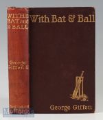 With Bat and Ball, 25 Year Reminiscences of Australian and Anglo Cricket by George Griffen 1898
