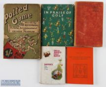 Selection of Early Golf Story Books (5) Sapper "Uncle James's Golf Match" c/w gust jacket (F/G); Max
