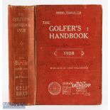 1928 The Golfer's Handbook 30th ed publ'd Edinburgh & London - Price 7/6d - new larger size