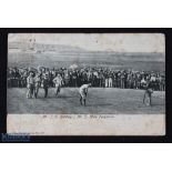 Scarce Wrench Series Amateur Golf Champions Postcard - J E Laidlay and Mr Mure Fergusson putting out