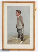 Original Vanity Fair Coloured Golfing Lithograph titled Hoylake (Harold Hilton) by Spy publ'd July