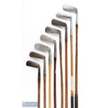 8x Various metal blade putters to incl Tom Allen zenith putter by George Nicol, Willie Harvey of