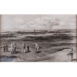 Michael J Brown (after) Life Association Golf Print titled "St Andrews - High Hole (Coming Home)