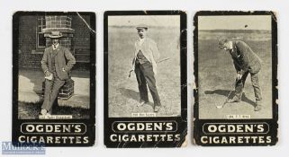 3x Ogden's Tabs F Series Cigarette Real Photograph Players Golf Cards c1901 - Ben Sayers (F.240),