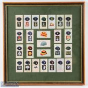 1928 Will's Cricketers, a full set of 50 framed under glass, plus, W A & A C Churchman Famous