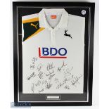2014 Nottinghamshire CCC Squad Signed Cricket Shirt - professionally framed - size 87x67cm