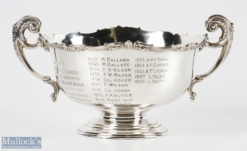 Silver Brabazon Rhode Island Red Challenge Cup Trophy Bowl with inscription to front with - Image 2 of 2
