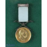 Rare Royal and Ancient Golf Club "Queen Adelaide Gold Medal" complete with ribbon and bar -the