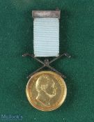 Rare Royal and Ancient Golf Club "Queen Adelaide Gold Medal" complete with ribbon and bar -the