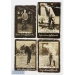 4x Ogden's Guinea Gold Cigarette Real Photograph Players Golf Amateur Champion Cards - Leslie