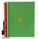 Oslo Golf Histories Books - 1924-1949 with red leather quarter binding, plus 1924-1974 in green